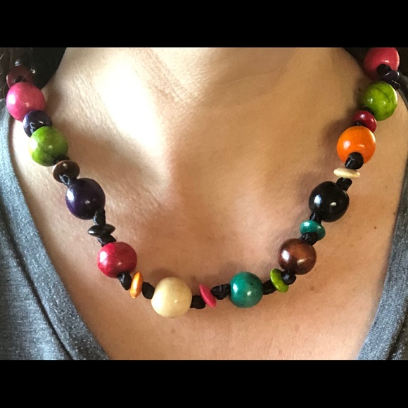 Fair Trade Mahogany Beaded Necklace - Picture 5 of 8